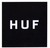 Dodatki do ubrań - HUF naklejka HUF BOX LOGO STICKER Black - miniaturka - grafika 1