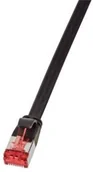 Kable miedziane - LogiLink Patchcord płaski U/FTP Cat6 7.5m czarny CF2083S - miniaturka - grafika 1