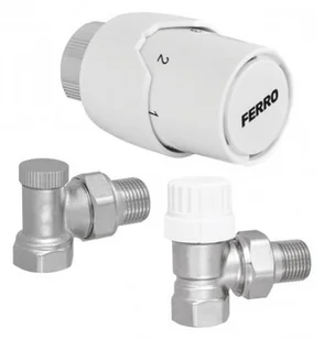 FERRO Komplet termostatyczny kątowy 1/2" ZTM21 - Głowice termostatyczne - miniaturka - grafika 2