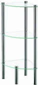 Półki łazienkowe - Kela regał narożny Regał, kilka pięter, metal/szkło bezpieczne 18050 - miniaturka - grafika 1