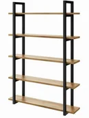 Półki do salonu - S&w Design Półka wisząca Industrial Loft D5 60-160cm Metal i Dąb PW500020140D - miniaturka - grafika 1