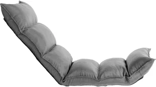 vidaXL Składane krzesło podłogowe, jasnoszare, tkanina vidaXL - Pufy i podnóżki - miniaturka - grafika 3