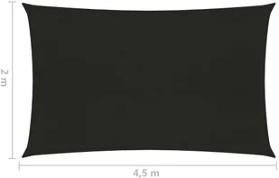 VidaXL Żagiel przeciwsłoneczny, 160 g/m, czarny, 2x4,5 m, HDPE 311725 VidaXL - Parasole ogrodowe - miniaturka - grafika 6