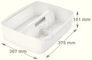 Leitz Organizer MyBox duży z uchwytem biały 53220001 - Pojemniki kuchenne - miniaturka - grafika 2