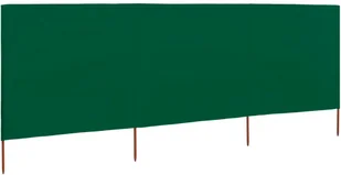 vidaXL Parawan 3-skrzydłowy z tkaniny, 400x160 cm, zielony vidaXL - Pawilony ogrodowe - miniaturka - grafika 2