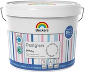 Farby wewnętrzne - Beckers Farba wewnętrzna DESIGNER WHITE 10 l + 10% gratis Biała Matowa - miniaturka - grafika 1