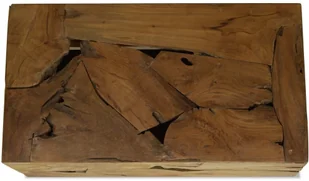 vidaXL Stolik kawowy z drewna tekowego, 90 x 50 35 cm, brązowy - Ławy i stoliki kawowe - miniaturka - grafika 3