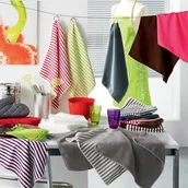 Ściereczki, gąbki, czyściki - Ligne Decor farbowany ligne Decor ręczniki z mikrofazy, 3-częściowy 2/1 W paski, 40 x 40 cm 1790125 - miniaturka - grafika 1