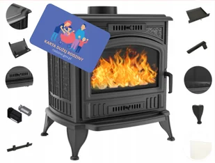 Kratki.pl Marek Bal Piec żeliwny koza K6 z turbofanem 150 8 kW KOZA/K6/150/TF - Kominki wolnostojące Kratki.pl Marek Bal Piec żeliwny koza K6 z turbofanem 150 8 kW KOZA/K6/150/TF - Kominki wolnostojące - miniaturka - grafika 5