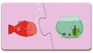 Janod Dwuczęściowe puzzle Zwierzęta i ich domki 20 elementów, - Klocki - miniaturka - grafika 7