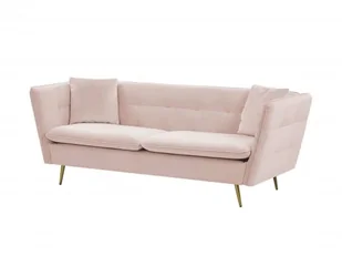 Beliani Sofa welurowa różowa FREDERICA - Sofy i kanapy Beliani Sofa welurowa różowa FREDERICA - Sofy i kanapy - miniaturka - grafika 3