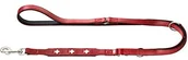 Smycze dla psów - Hunter Swiss regulowana smycz dla psa, skóra, czerwony/czarny - miniaturka - grafika 1