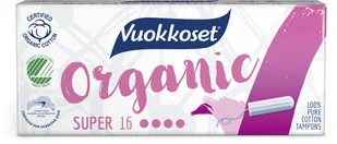 Vuokkoset VUOKKOSET Tampony organiczne super 16 szt - Tampony - miniaturka - grafika 3