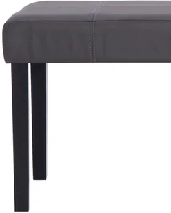 vidaXL Ławka, 106 cm, szara, sztuczna skóra vidaXL - Ławki do przedpokoju - miniaturka - grafika 7