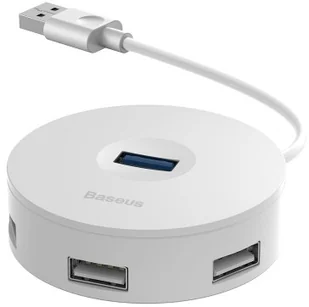 Baseus Baseus Hub USB Baseus CAHUB-F02 (3x USB 2.0; 1x USB 3.0; kolor biały) 2_231303 - Huby USB - miniaturka - grafika 2