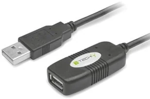 Techly Kabel USB Przedłużacz USB 2.0 aktywny USB A/USB A M/F 10m czarny 23646 - Kable komputerowe i do monitorów - miniaturka - grafika 2