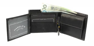 Wild Portfel Męski Skórzany Skóra Licowa Mały Poziomy Bez Zapięcia 5504 - Portfele - miniaturka - grafika 3