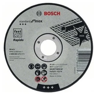 Bosch tarcza tnąca prosta Standard for Inox – Rapido WA 60 T BF, 125 mm, 2 - Tarcze do pił - miniaturka - grafika 6