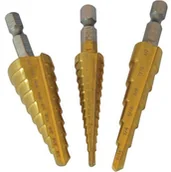 Wiertła - Silverline AM-Tech duże High Speed stalowych zestaw wierteł krok po kroku (3 sztuki) - miniaturka - grafika 1