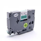 Papier do drukarek - Brother TZe-V721, 9mm x 5,5m, czarny druk / zielony podkład, vinyl, taśma zamiennik - miniaturka - grafika 1