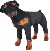 Maskotki i pluszaki - vidaXL vidaXL Pluszowy rottweiler, stojący, czarno-brązowy, XXL - miniaturka - grafika 1