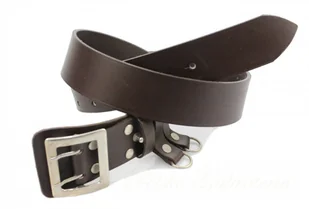 Complex Pasek Męski Skórzany Oficer Skóra Licowa Czekoladowy - Paski - miniaturka - grafika 5