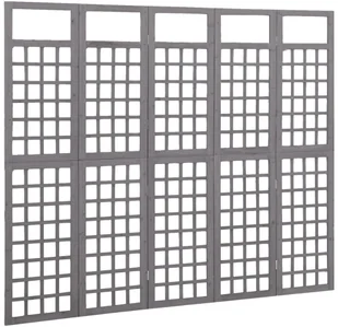 VidaXL Lumarko Parawan pokojowy 5-panelowy/trejaż, drewno jodłowe, 201,5x180cm 316488 VidaXL - Parawany - miniaturka - grafika 3