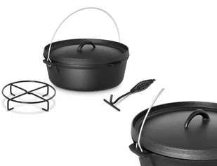 Royal Catering Kociołek żeliwny - 6 l - stojak RCPP-6QTH RCPP-6QTH - Kociołki - miniaturka - grafika 2