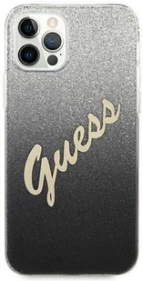 Guess Glitter Gradient Script Etui na iPhone 12 / iPhone 12 Pro czarny GUHCP12MPCUGLSBK - Etui i futerały do telefonów - miniaturka - grafika 13