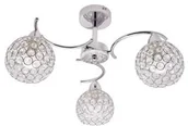 Lampy sufitowe - Krislamp Sofia KR 310-3PL lampa wisząca zwis 3x40W E14 chrom - miniaturka - grafika 1