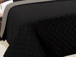 Euromat Dwustronna Narzuta Vigo II Czarny Grafit 013 170x210 / 200x220 13361 - Narzuty - miniaturka - grafika 3