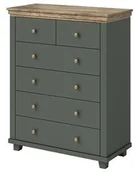 Komody - Helvetia Komoda EVORA 45 Zielony + Dąb Lefkas 24ZRJU45 - miniaturka - grafika 1