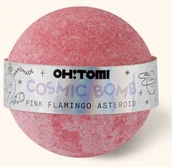 Kosmetyki do kąpieli - OH!TOMI OH!TOMI KULA MUSUJĄCA COSMIC BOMB PINK FLAMINGO ASTEROID 2X60G - miniaturka - grafika 1