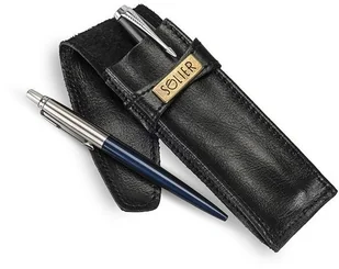 Solier SKÓRZANE ETUI NA PIÓRO/PIÓRNIK SOLIER SA12 CZARNY - Piórniki - miniaturka - grafika 2