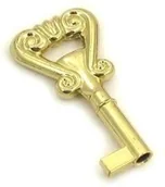 Zawiasy, okucia i inne akcesoria - Nomet Kluczyk meblowy krótki ZŁOTY RETRO 251kG3 - miniaturka - grafika 1