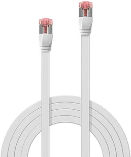 Lindy 47561 Kabel sieciowy skrętka) RJ45 Cat.6 U/FTP płaski Biały 1m LY-47561 - Kable miedziane - miniaturka - grafika 2