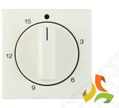 Wyłączniki światła i elektryczne - Berker B.KWADRAT Płytka czołowa z pokrętłem do mechanicznego wyłącznika czasowego 0-15min krem połysk 16328982 HAGER - miniaturka - grafika 1