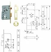 Zamki i wkładki - Tesa 2010-P-HN/40 cylinder zamka, okrągła Canto - miniaturka - grafika 1