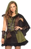 Stroje karnawałowe - Leg Avenue 85281  Darling Robin Hood damski kostium zestaw, Olive i czarnym 8528102328 - miniaturka - grafika 1