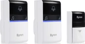 Dzwonki i gongi - Byron Bezprzewodowy dzwonek do drzwi z 2 odbiornikami szary 8711658446707 - miniaturka - grafika 1