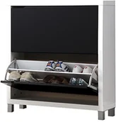 Szafki na buty - Kit Closet kubox  regał na buty, 2 drzwi, białym i czarnym 4020165002 - miniaturka - grafika 1