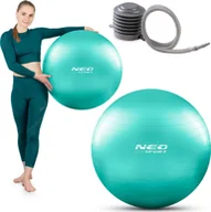 Piłki do ćwiczeń - Neo-Sport Piłka do ćwiczeń 65 cm NS-951 turkusowa 195101 - miniaturka - grafika 1