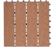 Podesty i deski tarasowe - DLH Podest kompozyt. struktura teak 30x30x2,1cm - miniaturka - grafika 1