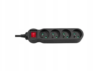 Maclean Maclean Listwa zasilająca 4g 1,4m MCE180 2300W czarna - Listwy zasilające - miniaturka - grafika 2