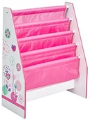 Półki i regały dla dzieci - Worlds Apart 470 FLW regał na książki dla dzieci drukowane kwiaty i motyle, drewno, 23 x 51 x 60 cm, różowa 470FLW - miniaturka - grafika 1