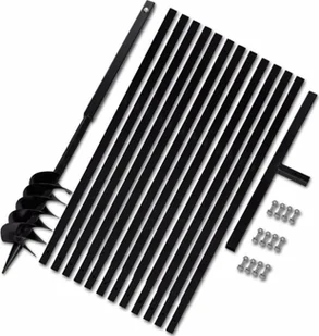 vidaXL vidaXL Świder glebowy z uchwytem, 120 mm, rurą przedłużającą, 13 m, stal - Świdry do ziemi - miniaturka - grafika 2