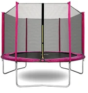Trampoliny - aGa SPORT TOP Trampolina 180 cm różowa + siatka ochronna - miniaturka - grafika 1