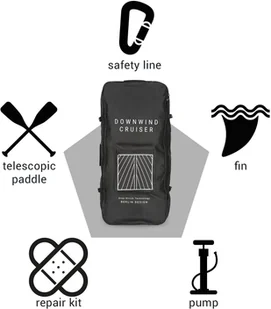 Capital Sports Capital Sports Downwind Cruiser 9.8, nadmuchiwana deska do wiosłowania na stojąco, kompletny zestaw WTR1-Downwind9.8 - Deski SUP i akcesoria - miniaturka - grafika 7