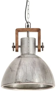 VidaXL Industrialna lampa wisząca, 25 W, srebrna, okrągła, 30 cm, E27 320530 - Lampy sufitowe - miniaturka - grafika 6