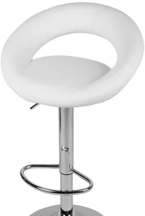 Beliani Zestaw 2 hokerów barowych skóra ekologiczna białe PEORIA - Taborety i hokery - miniaturka - grafika 8